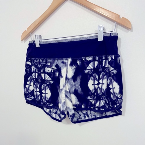 Lululemon Turbo Run Short Ink Blot White Deep Indigo/Deep Indigo 4 - Picture 11 of 16